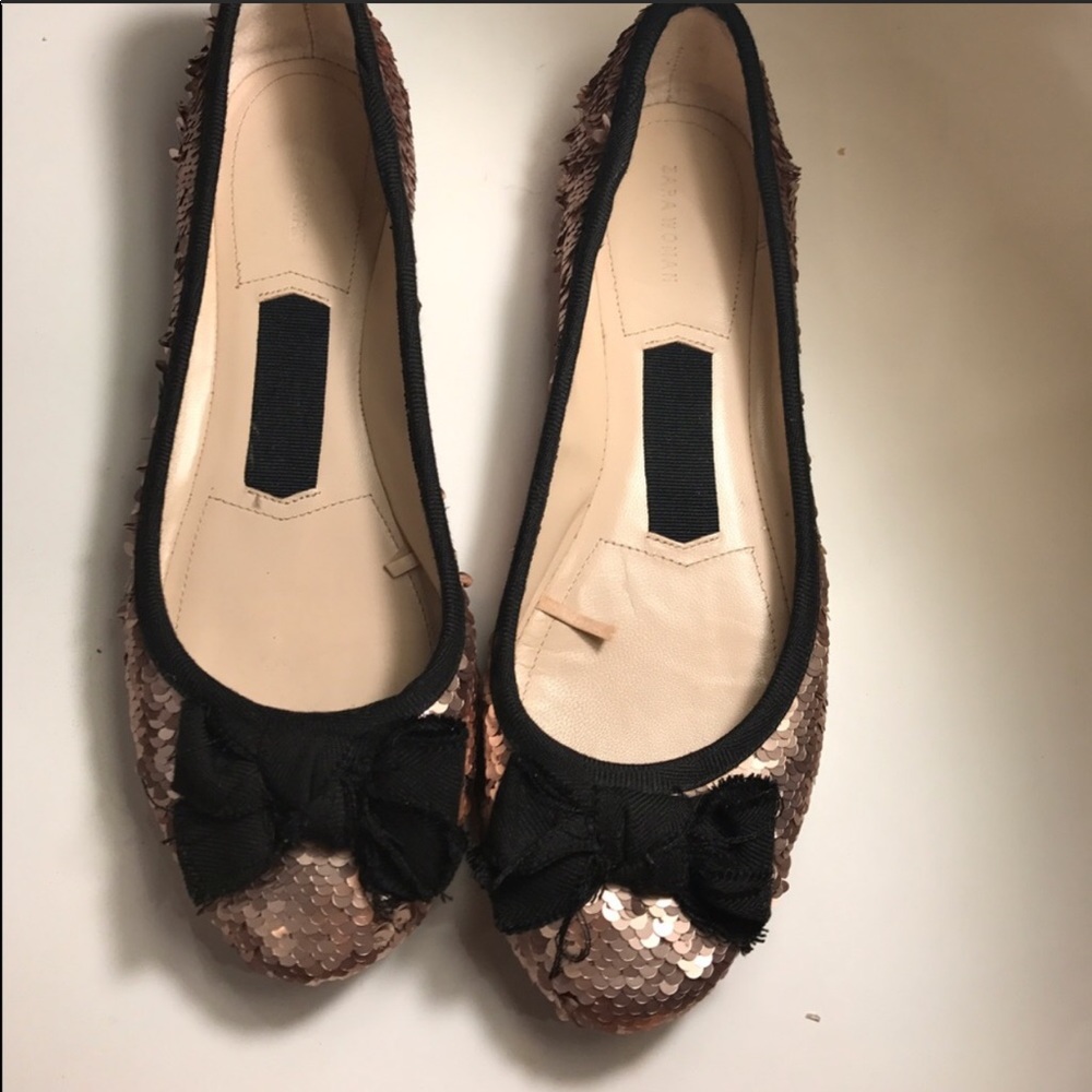 🖤ZARA SEQUIN FLATS🖤